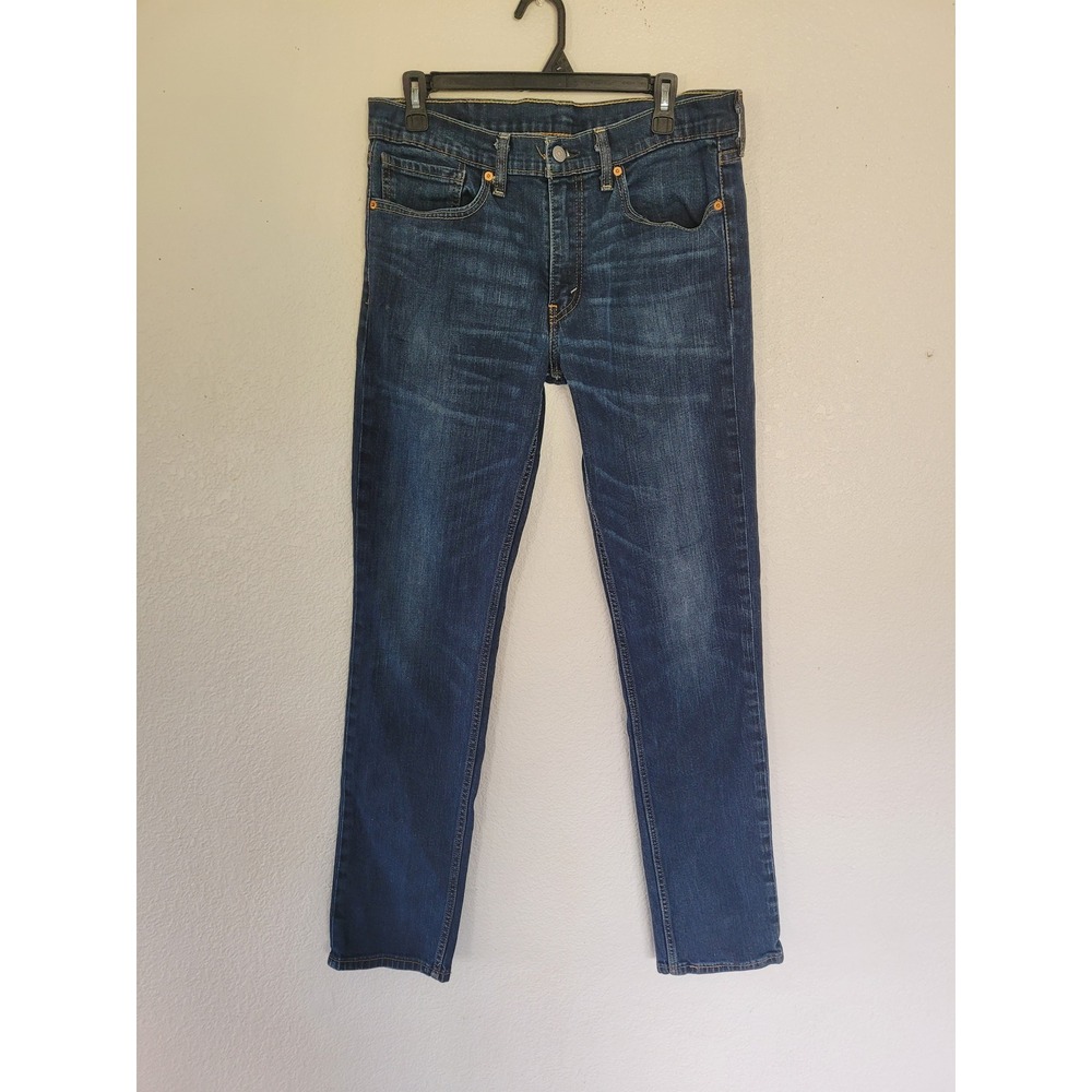 Levis 511 Slim Fit Jeans Mens 34x32 Dark Wash Blue Denim Pants #8